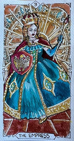 Tarot painted on paper (part of a project)