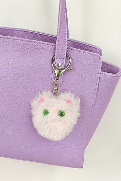 Keychain light pink cat (S/M)
